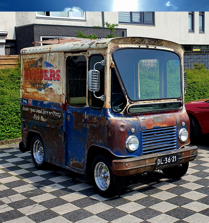 Illustratie van de Ghetto Burgers foodtruck.